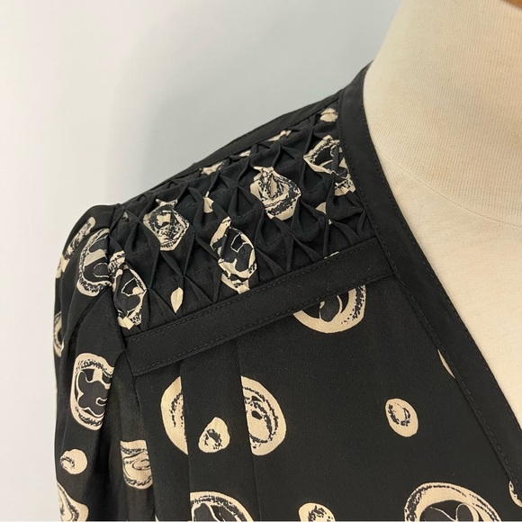 Louis Feraud US12 42 Vintage Cap Sleeve black circle dot 0128 - Picture 5 of 15